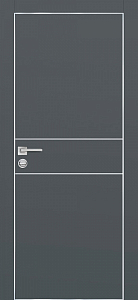 Товар Межкомнатная дверь PX-15  AL кромка с 4-х ст. Графит матовый